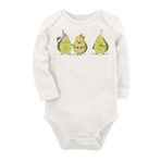 Organik Baskılı Pamuklu Unisex Bebek Body Uzunkole134 1759-LMN, 3 Yaş