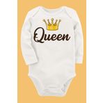 Organik Baskılı Pamuklu Unisex Bebek Body Uzunkole139 1819-LMNN, 9 Ay