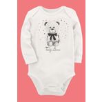 Organik Baskılı Pamuklu Unisex Bebek Body Uzunkole23 1823-LMNN, 3 Ay
