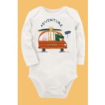 Organik Baskılı Pamuklu Unisex Bebek Body Uzunkole27 1865-LMNN, 9 Ay