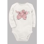Organik Baskılı Pamuklu Unisex Bebek Body Uzunkole28, 2 Yaş