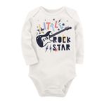 Organik Baskılı Pamuklu Unisex Bebek Body Uzunkole30 1820-LMN, 6 Ay