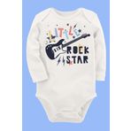 Organik Baskılı Pamuklu Unisex Bebek Body Uzunkole30 1820-LMNN, 3 Yaş