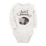 Organik Baskılı Pamuklu Unisex Bebek Body Uzunkole31 1859-LMN, Yeni Doğan