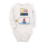 Organik Baskılı Pamuklu Unisex Bebek Body Uzunkole33 1827-LMN, 3 Yaş