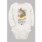 Organik Baskılı Pamuklu Unisex Bebek Body Uzunkole34, 2 Yaş