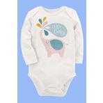 Organik Baskılı Pamuklu Unisex Bebek Body Uzunkole39 1761-LMNN, Yeni Doğan
