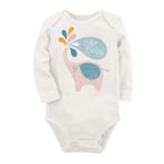 Organik Baskılı Pamuklu Unisex Bebek Body Uzunkole39, 2-4 Yaş