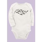 Organik Baskılı Pamuklu Unisex Bebek Body Uzunkole44 1791-LMNN, 9 Ay