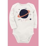 Organik Baskılı Pamuklu Unisex Bebek Body Uzunkole48, 2 Yaş