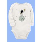 Organik Baskılı Pamuklu Unisex Bebek Body Uzunkole56, 2 Yaş