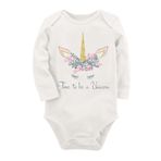 Organik Baskılı Pamuklu Unisex Bebek Body Uzunkole65 1693-LMN, 12 Ay