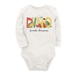 Organik Baskılı Pamuklu Unisex Bebek Body Uzunkole70 1838-LMN, 6 Ay