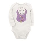 Organik Baskılı Pamuklu Unisex Bebek Body Uzunkole71 1836-LMN, 3 Yaş