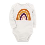 Organik Baskılı Pamuklu Unisex Bebek Body Uzunkole74 1829-LMN, Yeni Doğan