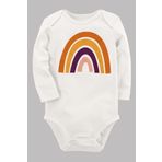 Organik Baskılı Pamuklu Unisex Bebek Body Uzunkole74 1829-LMNN, 9 Ay