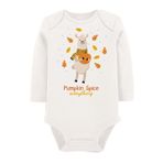 Organik Baskılı Pamuklu Unisex Bebek Body Uzunkole84, 2-4 Yaş