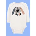 Organik Baskılı Pamuklu Unisex Bebek Body Uzunkole87 1786-LMNN, 3 Ay