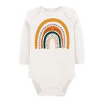 Organik Baskılı Pamuklu Unisex Bebek Body Uzunkole91, 2-4 Yaş