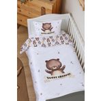 Organik Bebek Boy Nevresim Takımı (100x150) - Minik Dostum Ayıcık