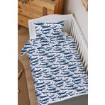 Organik Çarşaflı Bebek Nevresim Takımı (100x150) - Balina Masalı