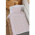 Organik Çarşaflı Park Yatak Nevresim Takımı (80x120) - Tatlı Çilek Bahçesi
