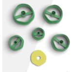 Organik Geniş Donut Şekilli Polimer Kil Kesme Kalıbı, Küpe Kalıp, Clay Cutter, 5 Boy, No: 879