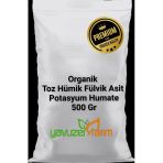 Organik Gübre Toz Hümik Fülvik Asit Potasyum Humat Gübre 500 Gr