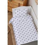 Organik Lastiksiz Çarşaflı Bebek Nevresim Takımı (100x150) - Kutup Dostları Penguenler
