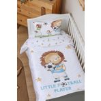 Organik Lastiksiz Çarşaflı Bebek Nevresim Takımı (100x150) - Şampiyon Minik Aslan