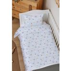 Organik Lastiksiz Çarşaflı Bebek Nevresim Takımı (100x150) - Şirin Tavşanlar