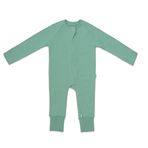 Organik Pamuk Çocuk Ayaklı Uyku Tulumu - 1 TOG - (18-24 Ay) - Mint Yeşili
