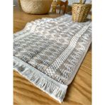 Organik Pamuk Dantel Runner Kilimli Desen 150X35 - 35 x 145 cm