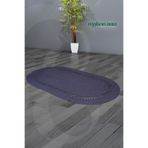 ORGANİK PAMUK JÜT KİLİM (OVAL) Siyah 150 x 80