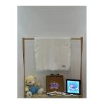 Organik Pamuk Saf Beyaz: Pure Elegance 4 Kat Müslin Bebek Battaniyesi 120×120