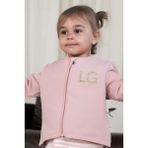Organik Pamuklu İçi Tüylü Bebek Ceketi Pembe - 3 - 4 Yaş