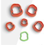 Organik Şekilli Polimer Kil Kesme Kalıbı, Küpe Kalıp, Clay Cutter, 5 Boy, No: 904