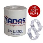 ORGANİK TARIM İPİ VE ŞEFFAF BİTKİ KLİPSİ TOPRAKSIZ TARIM İPİ 100 ADET HER BİTKİYLE UYUMLU BİTKİ KLİPSİ FİDE FİDAN BAĞLAMA İPİ
