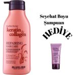 Organik & Vegan Besleyici Onarıcı Güçlendirici Keratin Kolojen Saç Bakım Kremi 500 ml - 1000,22 Yoğun İnci