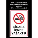 Organik Yolda Sigara İçmek Yasaktır Fotoğraf Kağıdı Baskısıdır! 15 X 21 Cm (Tüm Zeminlere Yapışır.)