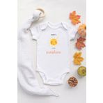 Organik%100 Pamuk Kısa Kollu Beyaz Little Sunshine Bebek Body Bebek Badi Çıtçıtlı Zıbın, 12 Ay