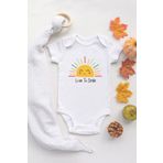 Organik%100 Pamuk Uzun Kollu Beyaz Love To Smile Bebek Body Bebek Badi Çıtçıtlı Zıbın, 6 Ay