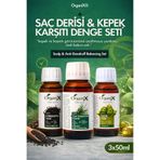 Organix Çörek Otu Yağı + Çam Terebentin Esansı + Ozon Yağı | Kepek Karşıtı Saç Bakım Seti | 3x50 ml