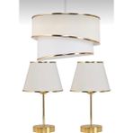 Organix Home Avize & abajur 3’lü Set Hasır Gold Tasarım ( Renk çeşitleri) - 00-Beyaz