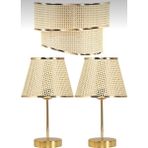 Organix Home Avize & abajur 3’lü Set Hasır Gold Tasarım ( Renk çeşitleri) - Hasır Rengi