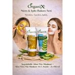 Organix Nem & Işıltı Bakım Seti | Soyulabilir Altın Yüz Maskesi + Aloe Vera Yüz Maskesi 3’ü 1 Arada 2×150ml