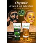 Organix Soyulabilir Siyah Nokta & Altın Maske – Gözenek Arındırıcı Cilt Temizleyici 2x150 ml