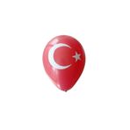 Organizasyon Pazarı 12 inç Kırmızı Renk Ay Yıldızlı 50 li Pastel Dekorasyon Balonu