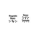 Organizasyon Pazarı 2 Adet Kişiye Özel Sticker Bobo Balon Araba Motor Bisiklet Notebook Telefon Sticker Yapışkan