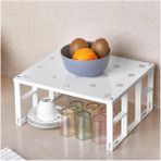 Organizers Metal Dolap İçi Düzenleyici Raf 15,5 cm Yükseklik 31,5 cm Genişlik 27,5 cm Tabak Bardak Rafı